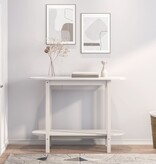 VidaXL Wandtafel 110x40x80 cm massief grenenhout wit