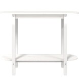 VidaXL Wandtafel 110x40x80 cm massief grenenhout wit