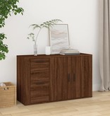 VidaXL Dressoir 100x33x59,5 cm bewerkt hout bruineikenkleurig
