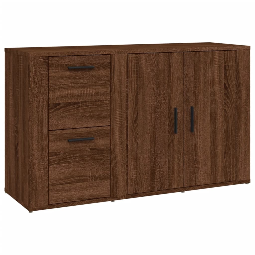 VidaXL Dressoir 100x33x59,5 cm bewerkt hout bruineikenkleurig