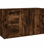 VidaXL Dressoir 100x33x59,5 cm bewerkt hout gerookt eikenkleurig