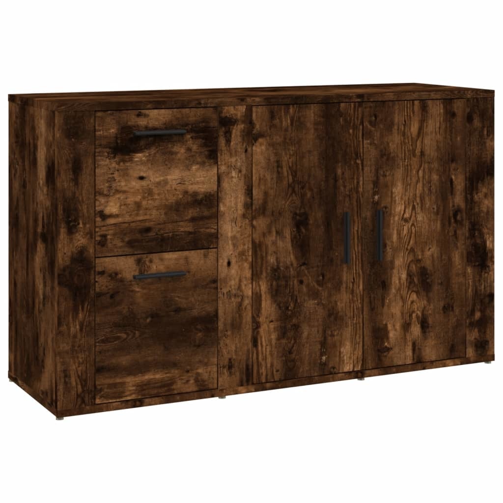 VidaXL Dressoir 100x33x59,5 cm bewerkt hout gerookt eikenkleurig