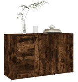 VidaXL Dressoir 100x33x59,5 cm bewerkt hout gerookt eikenkleurig