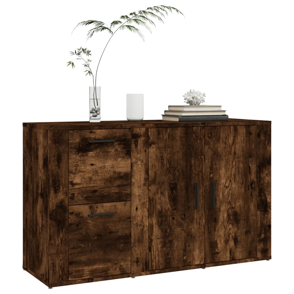 VidaXL Dressoir 100x33x59,5 cm bewerkt hout gerookt eikenkleurig