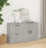VidaXL Dressoir 100x33x59,5 cm bewerkt hout betongrijs