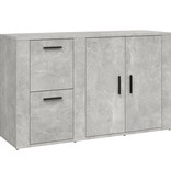 VidaXL Dressoir 100x33x59,5 cm bewerkt hout betongrijs