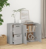 VidaXL Dressoir 100x33x59,5 cm bewerkt hout betongrijs