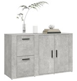 VidaXL Dressoir 100x33x59,5 cm bewerkt hout betongrijs