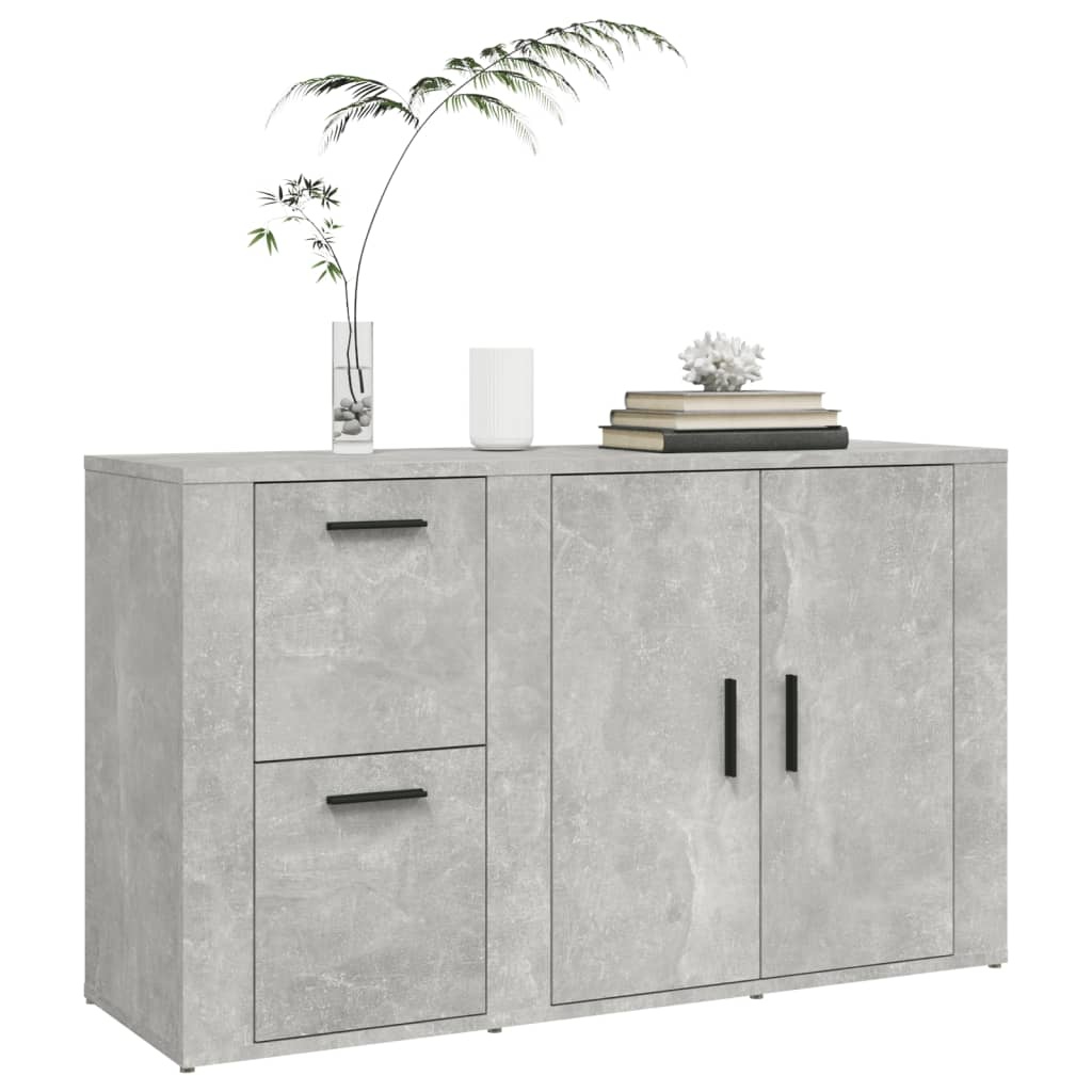 VidaXL Dressoir 100x33x59,5 cm bewerkt hout betongrijs