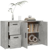 VidaXL Dressoir 100x33x59,5 cm bewerkt hout betongrijs