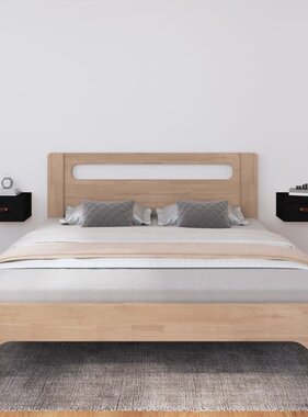 VidaXL Nachtkastjes 2 st wandgemonteerd 40x29,5x22 cm zwart