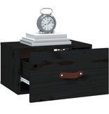 VidaXL Nachtkastjes 2 st wandgemonteerd 40x29,5x22 cm zwart