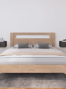 VidaXL Nachtkastjes 2 st wandgemonteerd 40x29,5x22 cm grijs