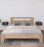 VidaXL Nachtkastjes 2 st wandgemonteerd 40x29,5x22 cm grijs