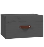 VidaXL Nachtkastje wandgemonteerd 40x29,5x22 cm grijs