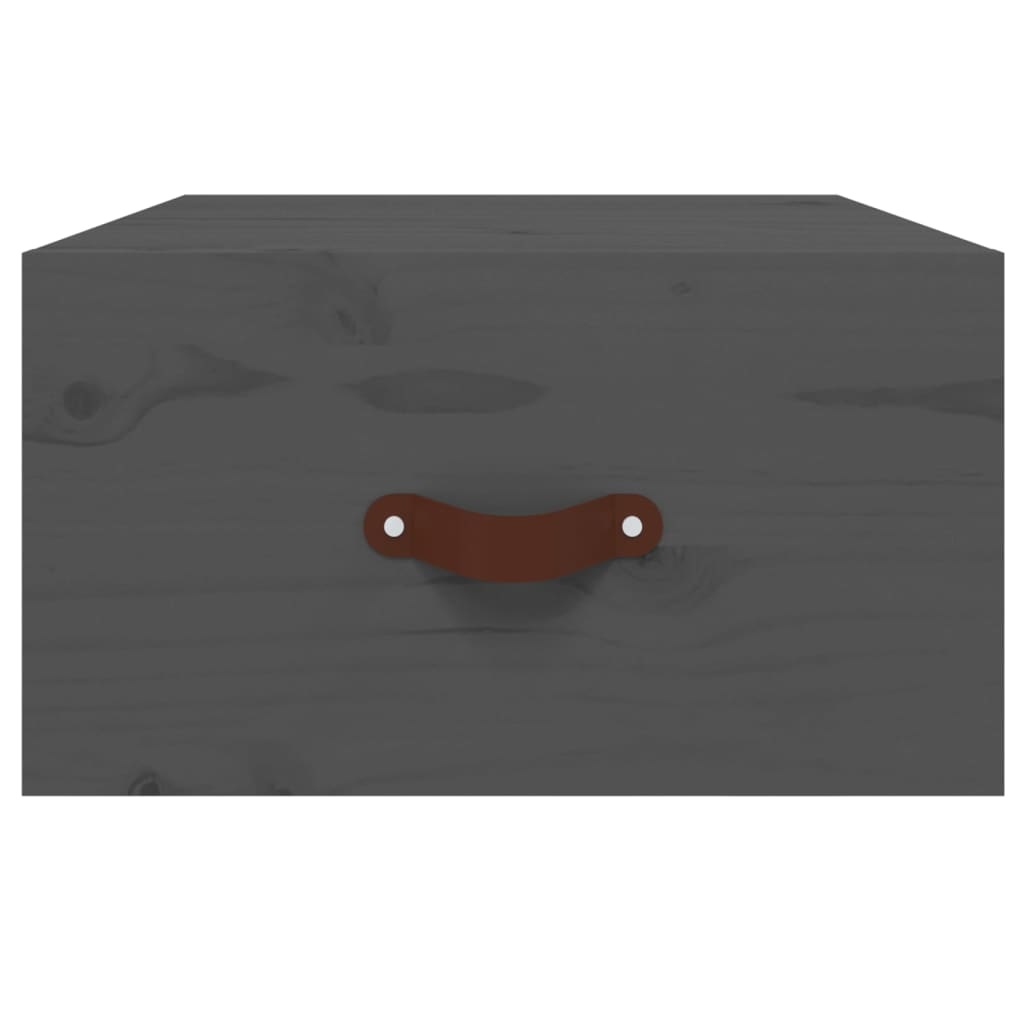 VidaXL Nachtkastje wandgemonteerd 40x29,5x22 cm grijs