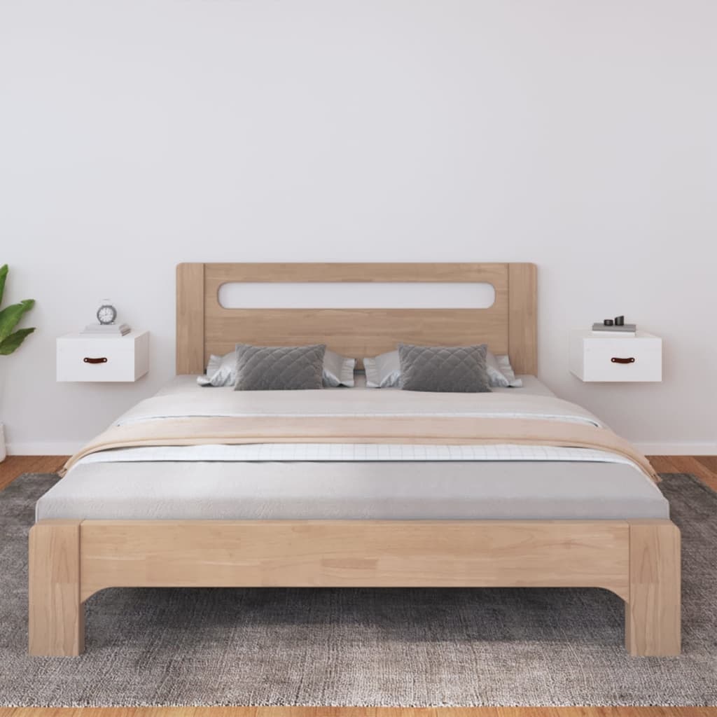 VidaXL Nachtkastjes 2 st wandgemonteerd 40x29,5x22 cm wit