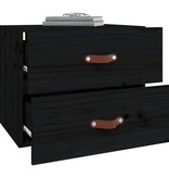 VidaXL Nachtkastjes 2 st wandgemonteerd 50x36x40 cm zwart