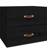 VidaXL Nachtkastjes 2 st wandgemonteerd 50x36x40 cm zwart