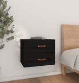 VidaXL Nachtkastje wandgemonteerd 50x36x40 cm zwart