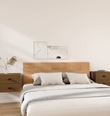 VidaXL Nachtkastjes 2 st wandgemonteerd 50x36x40 cm honingbruin