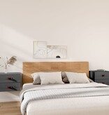 VidaXL Nachtkastjes 2 st wandgemonteerd 50x36x40 cm grijs