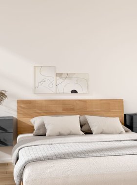 VidaXL Nachtkastjes 2 st wandgemonteerd 50x36x40 cm grijs