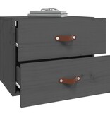 VidaXL Nachtkastjes 2 st wandgemonteerd 50x36x40 cm grijs