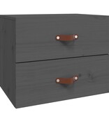 VidaXL Nachtkastjes 2 st wandgemonteerd 50x36x40 cm grijs