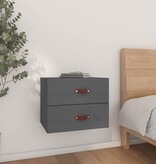 VidaXL Nachtkastje wandgemonteerd 50x36x40 cm grijs