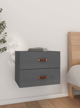 VidaXL Nachtkastje wandgemonteerd 50x36x40 cm grijs