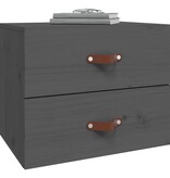 VidaXL Nachtkastje wandgemonteerd 50x36x40 cm grijs