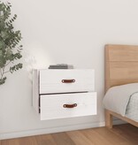 VidaXL Nachtkastjes 2 st wandgemonteerd 50x36x40 cm wit