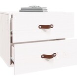 VidaXL Nachtkastjes 2 st wandgemonteerd 50x36x40 cm wit