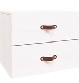 VidaXL Nachtkastjes 2 st wandgemonteerd 50x36x40 cm wit