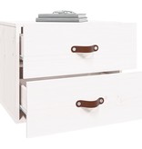 VidaXL Nachtkastje wandgemonteerd 50x36x40 cm wit