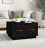 VidaXL Salontafel 60x53x35 cm massief grenenhout zwart