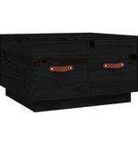 VidaXL Salontafel 60x53x35 cm massief grenenhout zwart