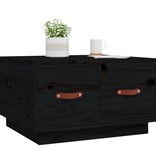 VidaXL Salontafel 60x53x35 cm massief grenenhout zwart