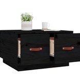 VidaXL Salontafel 60x53x35 cm massief grenenhout zwart