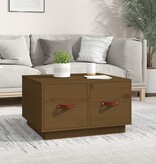 VidaXL Salontafel 60x53x35 cm massief grenenhout honingbruin