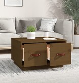 VidaXL Salontafel 60x53x35 cm massief grenenhout honingbruin