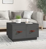 VidaXL Salontafel 60x53x35 cm massief grenenhout grijs