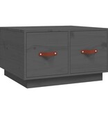 VidaXL Salontafel 60x53x35 cm massief grenenhout grijs