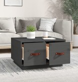 VidaXL Salontafel 60x53x35 cm massief grenenhout grijs
