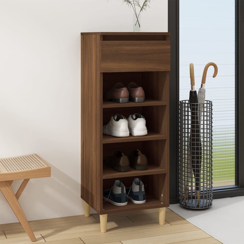 VidaXL Schoenenkast 40x36x105 cm bewerkt hout bruineikenkleurig