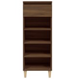 VidaXL Schoenenkast 40x36x105 cm bewerkt hout bruineikenkleurig