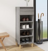 VidaXL Schoenenkast 40x36x105 cm bewerkt hout grijs sonoma