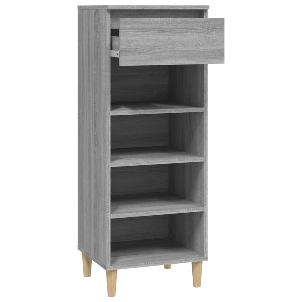 VidaXL Schoenenkast 40x36x105 cm bewerkt hout grijs sonoma