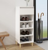 VidaXL Schoenenkast 40x36x105 cm bewerkt hout hoogglans wit